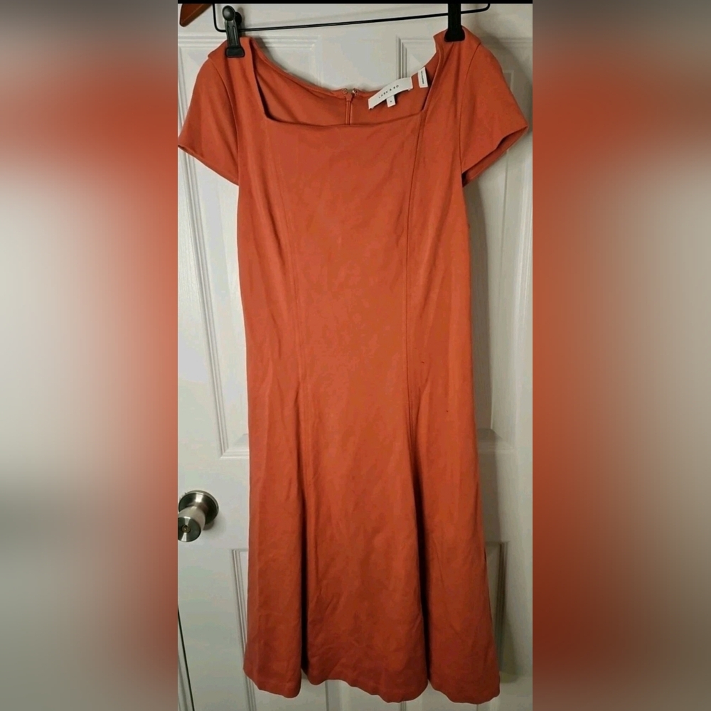 Lark & Ro Muted Coral Fit&Flare 40"  Dress.  Size 4.